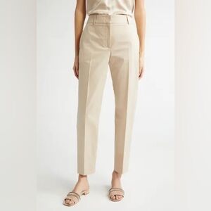 NWT Eleventy Slim Fit Tapered Leg Cotton Blend Pants in Tan, Size 10